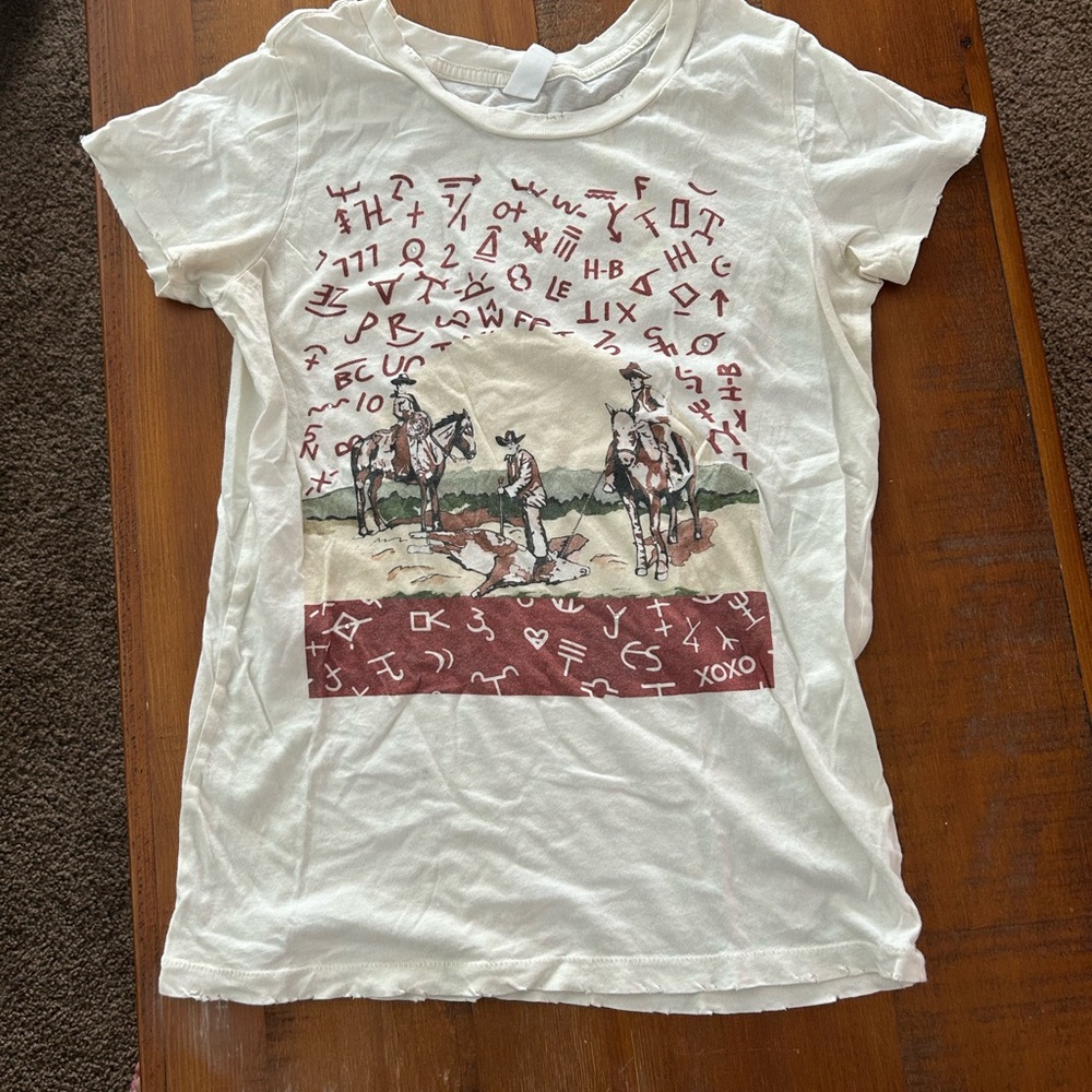 Graphic Tee with Western Print